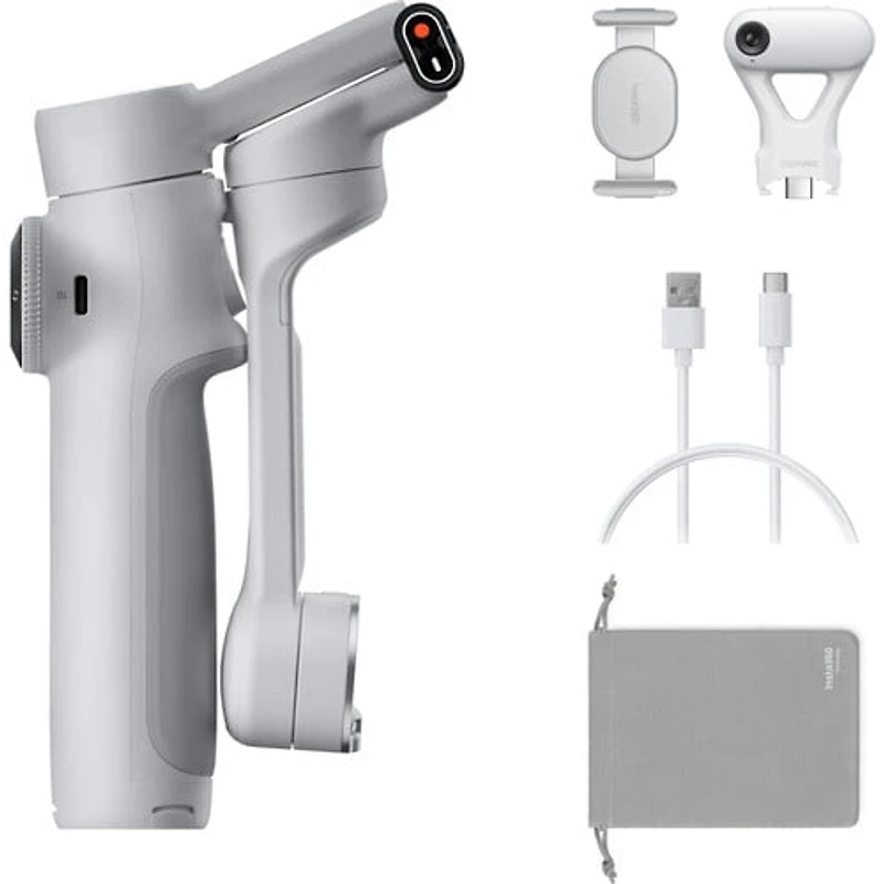 Insta360 Accessory CINSABQA_Flow2Lite12 Flow 2 AI Tracker Bundle Stone Gray