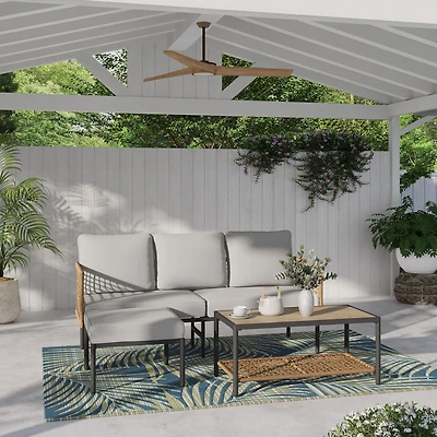 Ensemble modulaire 3 pièces pour patio Lasso HOMETRENDS - Beige