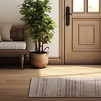 Tapis d'interieur Rug Branch Savannah Boho, beige bleu, moderne - Salon, chambre, salle a manger et cuisine<br>