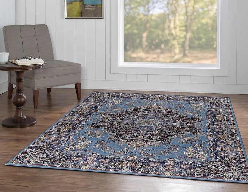 Tapis Emerald Charlotte ivoire & framboise de 5 pi x 7 pi