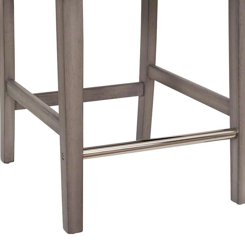 Tabouret de bar d'intérieur rembourré en similicuir Leila de CorLiving avec dossier haut, noir