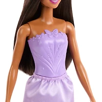 ​Barbie-Royal-Fashion-Doll-with-Dark-Brown-Hair,-Removable-Skirt-&-Accessories,-Purple-Butterfly-Themed-Monochromatic-Look​​