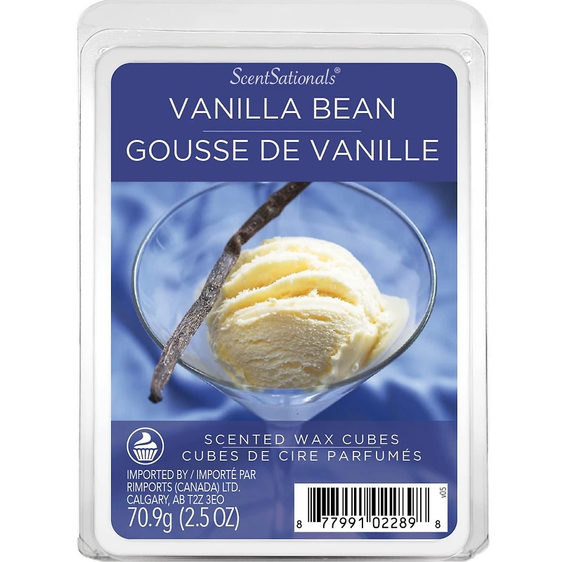 Cubes de cire parfumée ScentSationals - Gousse de vanille 2,5 fois (70,9 g)