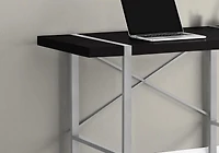 Monarch Specialties Computer Desk, Home Office, Laptop, 48"l, Work, Metal, Laminate, Black, Grey, Contemporary, Modern