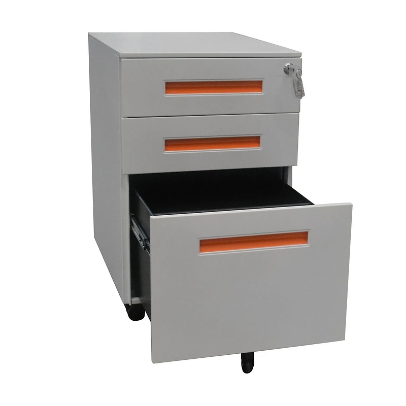 TygerClaw 3 Drawer Lateral Filing Cabinet - White