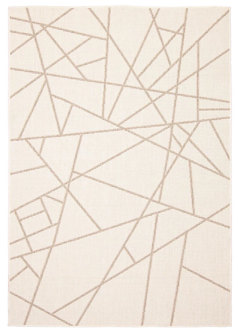 ECARPET Indoor Outdoor Area Rug for Patio, Deck, Living Room Sisal Abstract Collection