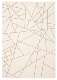 ECARPET Indoor Outdoor Area Rug for Patio, Deck, Living Room Sisal Abstract Collection