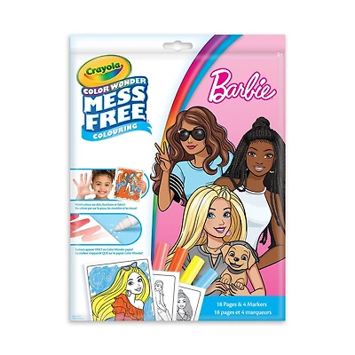 Crayola ensemble de pages à colorier et marqueurs Color Wonder, Barbie