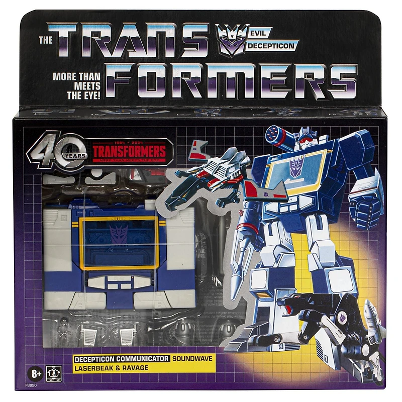 Transformers Retro 40th Anniversary, Soundwave, Laserbeak, & Ravage