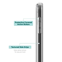 onn. iPhone 15 Pro Rugged Phone Case with Holster and 360˚ Rotating Clip, Antimicrobial, 21 ft. Drop Protection