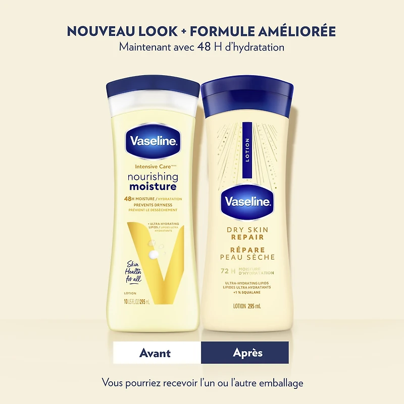 Vaseline Soin Intensif Réparation de la Peau Sèche Lotion pour le Corps