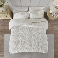 Home Essence Eugenia 3 Piece Tufted Cotton Duvet Cover Set