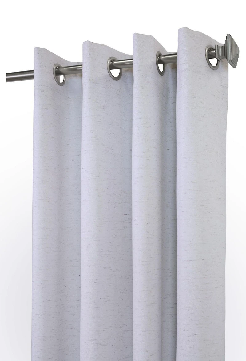 Loft Living Shanel Total Blackout Faux Linen Grommet Single Curtain Panel 52" x 95" in Sand