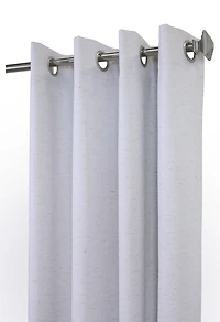 Loft Living Shanel Total Blackout Faux Linen Grommet Single Curtain Panel 52" x 95" in Sand