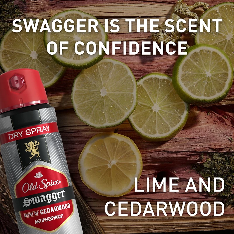 Old Spice Men's Antipespirant & Deodorant Invisible Dry Spray, Swagger Scent