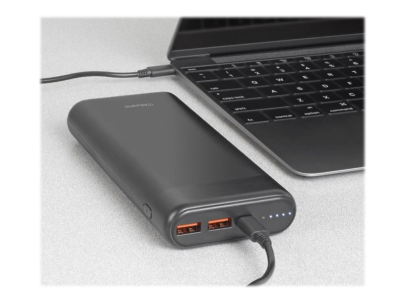 Aluratek APBQ20F - 65W Fast Charge 20,000 mAh , QC 3.0 - 3 outputs 2 x USB, 1 x USB-C PD Power Bank