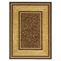 Ottomanson Ottohome Collection Non-Slip Rubberback Bordered Design Indoor Area Runner Rug/Entryway Mat