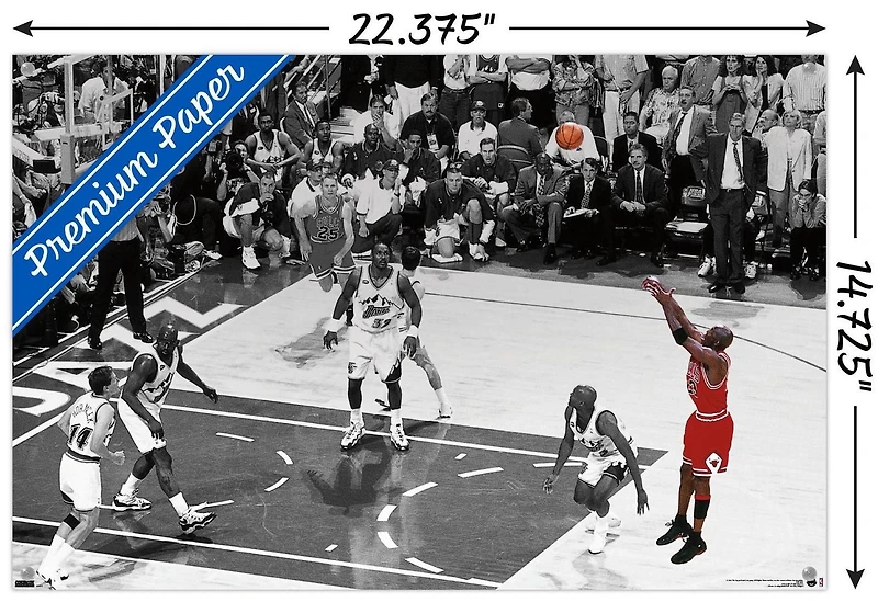 Michael Jordan - The Shot Horizontal Wall Poster, 22.375" x 34"