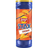 Lay's STAX Cheddar flavoured Potato Crisps, 155 g.