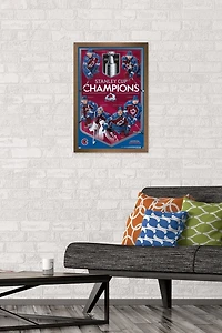 NHL Colorado Avalanche - Stanley Cup Champions Wall Poster, 14.725" x 22.375" Framed