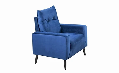 Topline Home Furnishings Chair, Blue Velvet