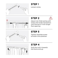 Tringle à rideaux de fenêtre à tension ovale Mainstays, sans perçage, ajustable