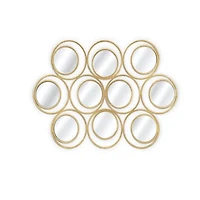 Miroir mural Torak avec 10 miroirs circulaires