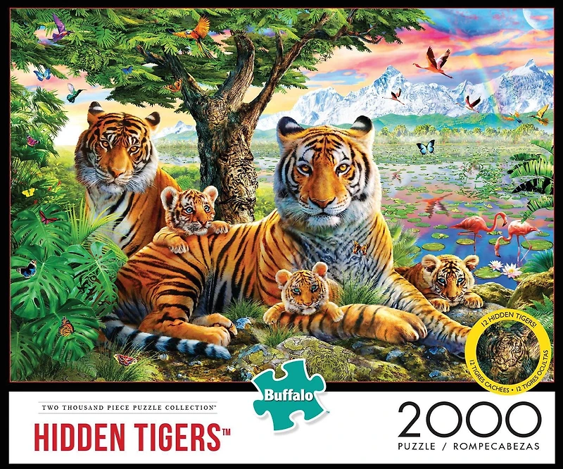 Buffalo Games Le puzzle Hidden Tigers en 2000 pièces