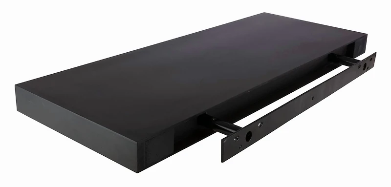 kieragrace Stockholm Aberg Floating Shelf w/ LED Light – Black, 24-Inch, Matte Finish