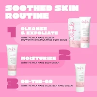 Cake Beauty Milk Made Gel Douche Velouté 200 mL Lavage du corps de rééquilibrage de l’humidité