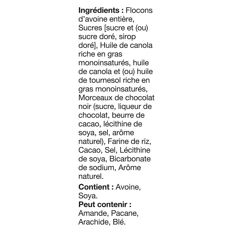 VAL NATURE BARRES GRANOLA CROQUANTES AVOINE ET CHOCOLAT NOIR