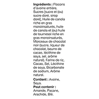 VAL NATURE BARRES GRANOLA CROQUANTES AVOINE ET CHOCOLAT NOIR