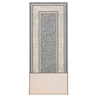 Tapis contemporain conception bordée à motif et à sous-couche en caoutchouc de la collection Ottohome