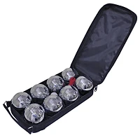Swiftflyte Advanced Steel Pétanque Set, Chrome-Plated Steel Boules Lawn Game with Jack and Nylon Carry Case