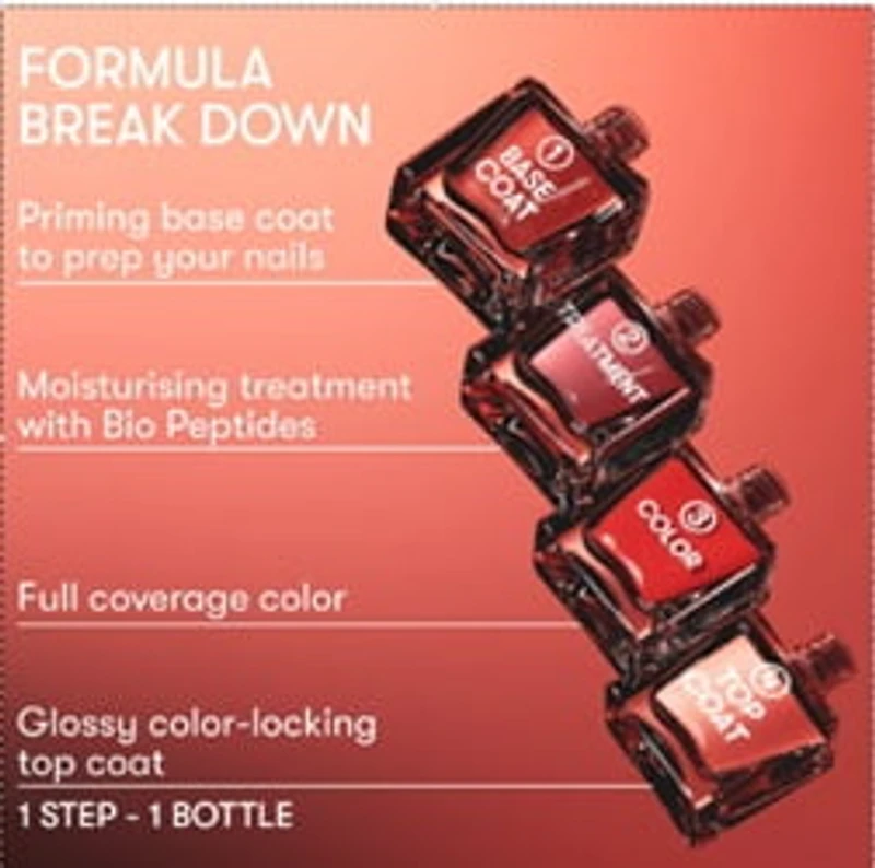 Nails Inc It's Topless Renee 1 Step Gel Manicure Nail Polish, 1 Step Gel Manicure Nail Polish