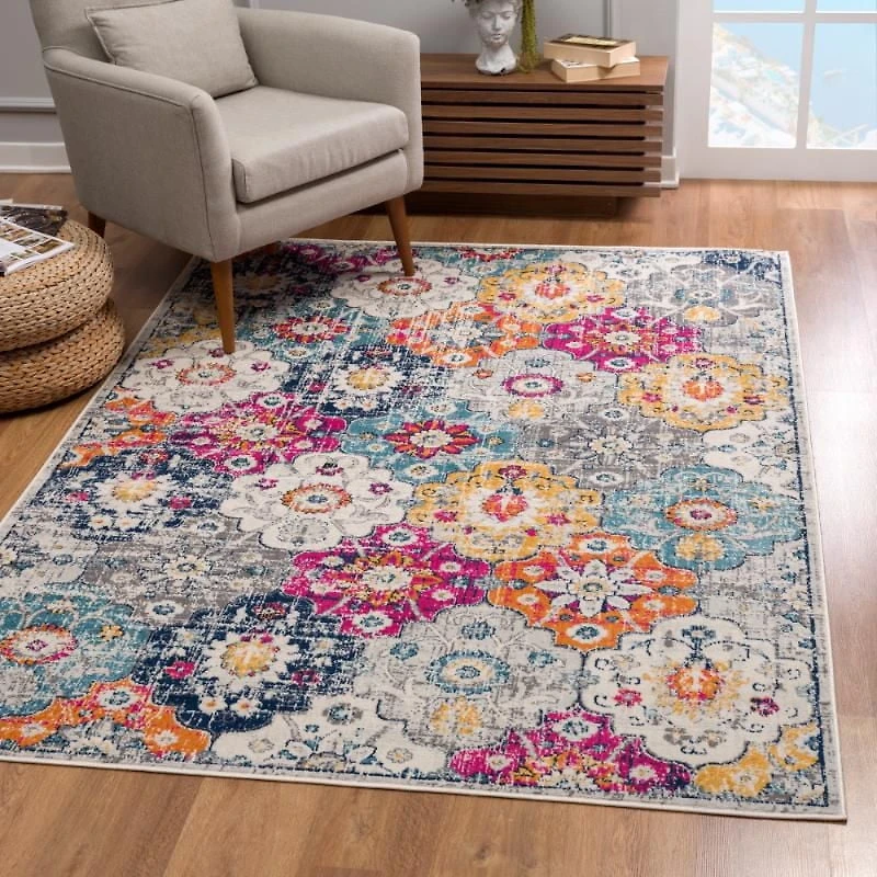Tapis floral moderne de la collection Savannah de Rug Branch
