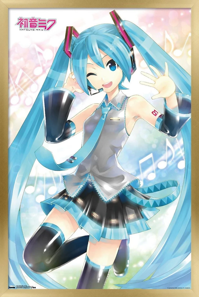 Hatsune Miku - Waving Wall Poster, 22.375" x 34"