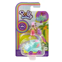 Polly Pocket Coffret Véhicule Chat, micro-poupée, figurine chat