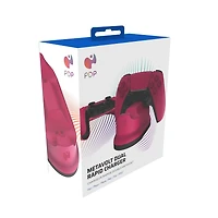 METAVOLT Dual Rapid Charger: Scarlet Red For PS5 PlayStation 5