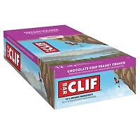 CLIF BAR, Chocolate Chip Peanut Butter Crunch Energy Bar, 70% Organic Ingredients, No Artificial Flavours, 68 g (Pack of 16)