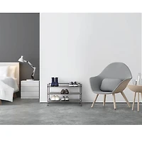 Seville Classics 3 Tier Resin-Wood Shoe Rack