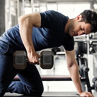Soozier 50lbs Rubber Dumbbells Weight Set for Body Fitness Training Home Office