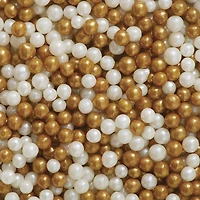 Wilton Pearlized White & Gold Mix 4-Cell Sprinkles, Sprinkle Mix, 108 g