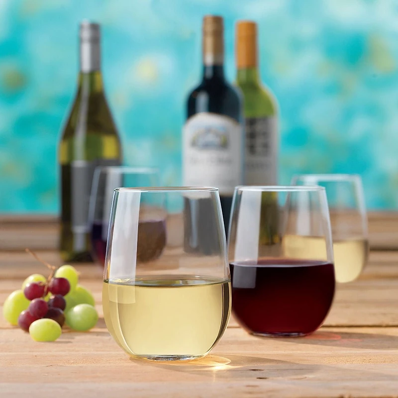 Libbey Glass Wine & Dine Premium Stemless Glass Set