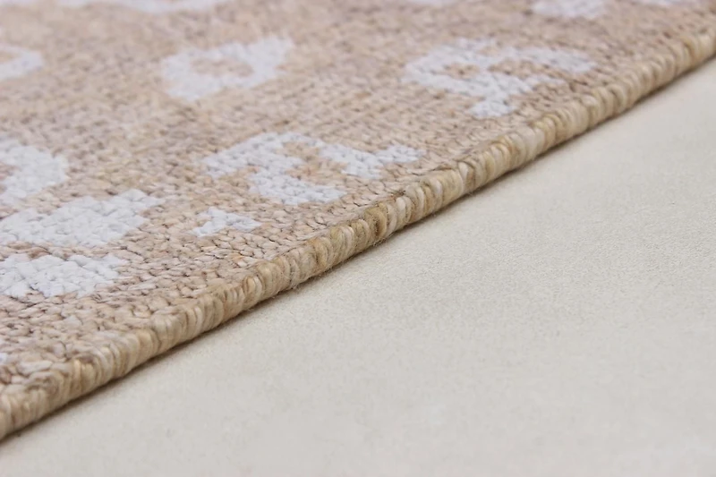 ECARPETGALLERY 5'0" x 7'10"  Casual La Seda Hand-knotted Area Rug for Living Room, Dining Room and Bedroom in Ivory