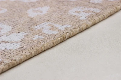 ECARPETGALLERY 5'0" x 7'10"  Casual La Seda Hand-knotted Area Rug for Living Room, Dining Room and Bedroom in Ivory