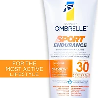 Garnier Ombrelle Sport Endurance Lotion solaire, SPF 30, Compacte à large spectre haute protection, résistante à l'eau et à la sueur, format voyage, hypoallergénique, non comédogène, 50ml