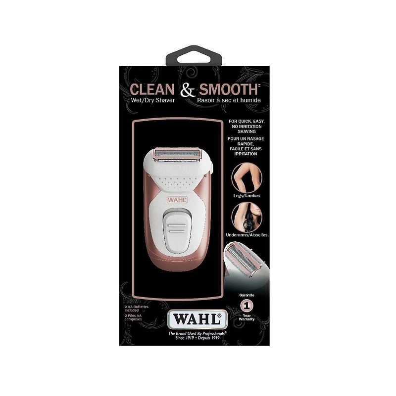 CLEAN & SMOOTH™ WET/DRY, BATTERY SHAVER FOR WOMEN