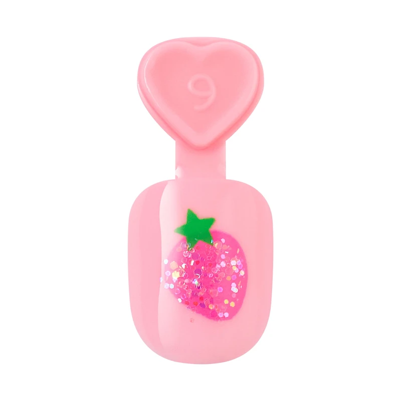 KISS imPRESS Enfants – Trop Framboise, Rose, Squoval, Ongles pour enfants, 20 unités