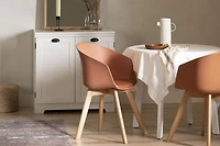Ensemble de 2 chaises de salle à manger avec base en bois de la collection Flam South Shore